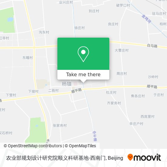 农业部规划设计研究院顺义科研基地-西南门 map