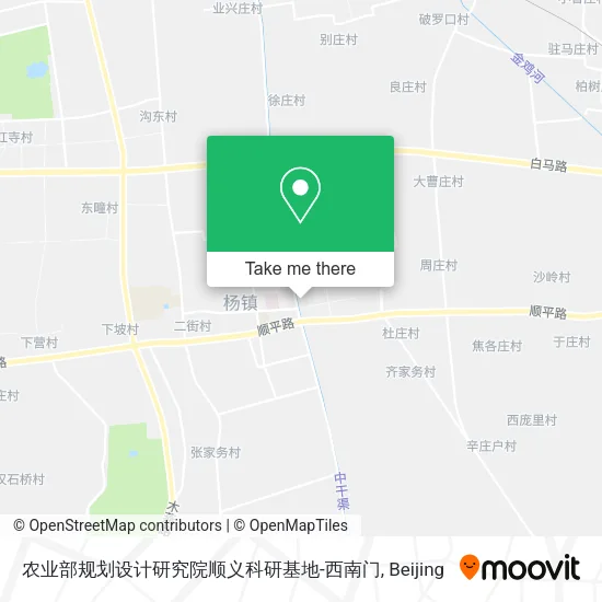 农业部规划设计研究院顺义科研基地-西南门 map