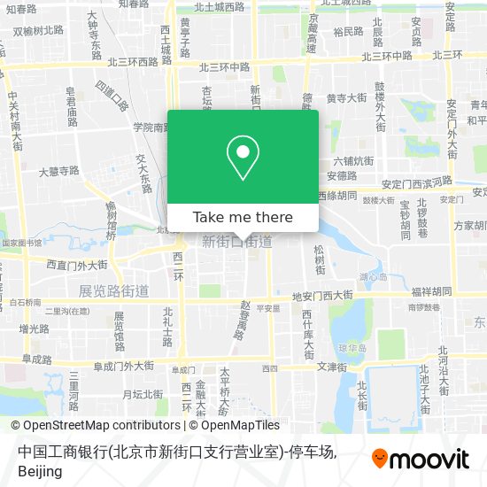 中国工商银行(北京市新街口支行营业室)-停车场 map