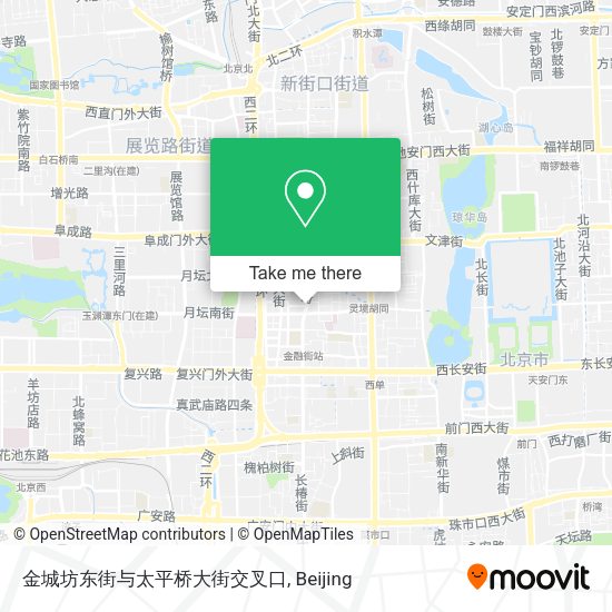 金城坊东街与太平桥大街交叉口 map