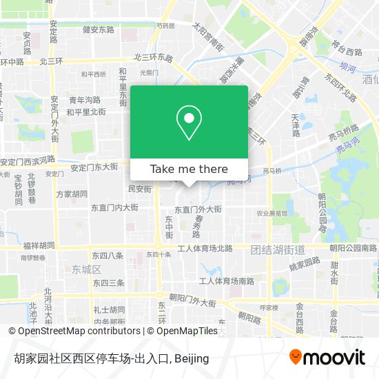 胡家园社区西区停车场-出入口 map