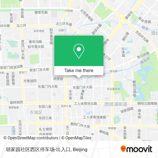 胡家园社区西区停车场-出入口 map