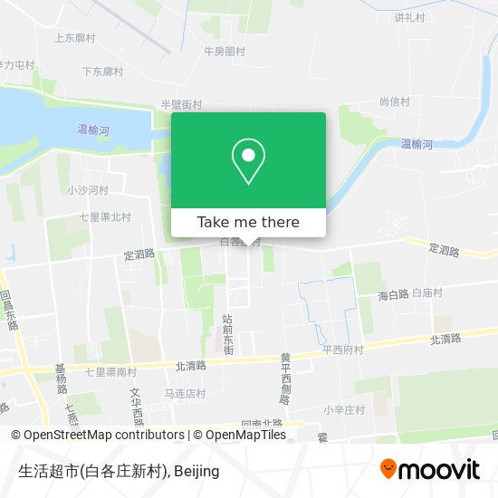 生活超市(白各庄新村) map