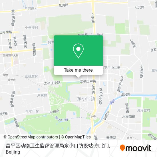 昌平区动物卫生监督管理局东小口防疫站-东北门 map