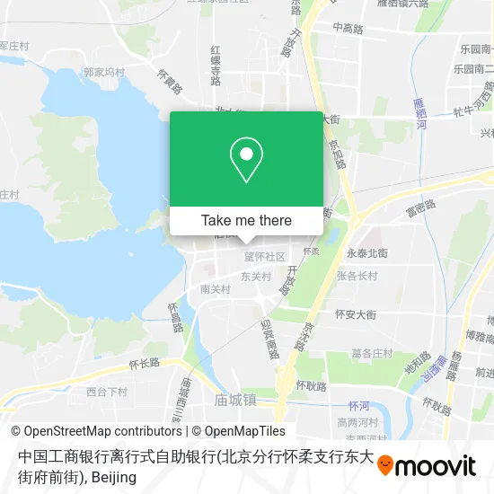 中国工商银行离行式自助银行(北京分行怀柔支行东大街府前街) map