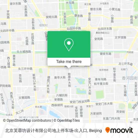 北京芙蓉坊设计有限公司地上停车场-出入口 map