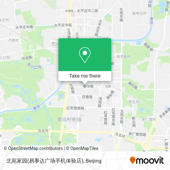 北苑家园(易事达广场手机体验店) map