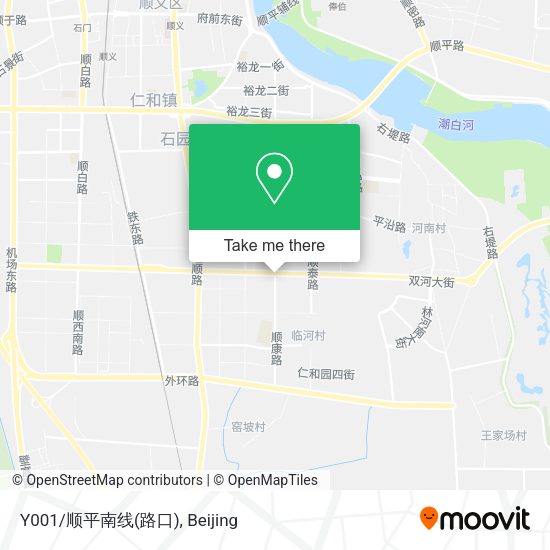 Y001/顺平南线(路口) map