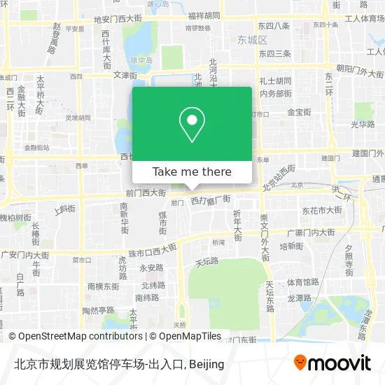 北京市规划展览馆停车场-出入口 map