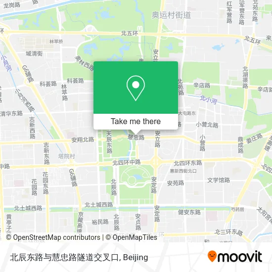北辰东路与慧忠路隧道交叉口 map