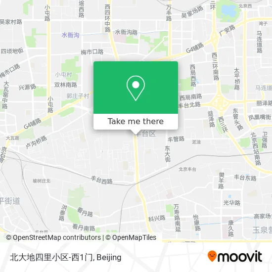 北大地四里小区-西1门 map