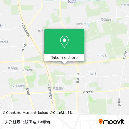 大兴机场北线高速 map