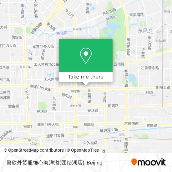 盈欣外贸服饰心海洋溢(团结湖店) map