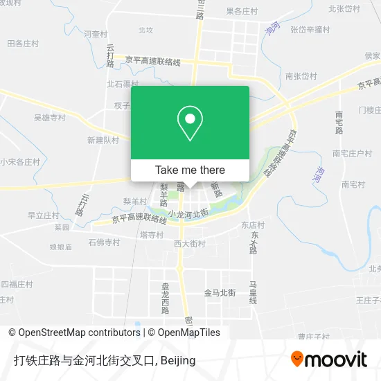 打铁庄路与金河北街交叉口 map