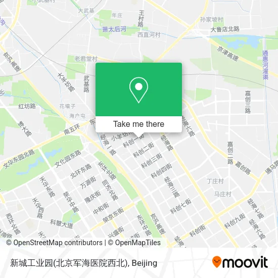 新城工业园(北京军海医院西北) map