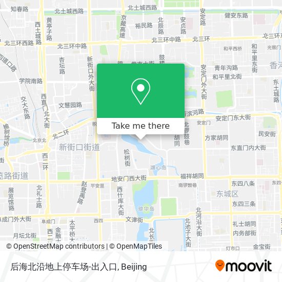 后海北沿地上停车场-出入口 map