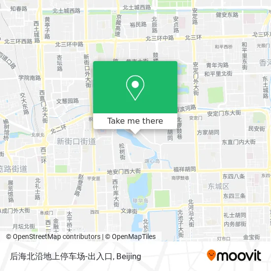 后海北沿地上停车场-出入口 map