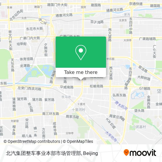 北汽集团整车事业本部市场管理部 map