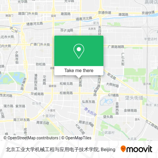 北京工业大学机械工程与应用电子技术学院 map