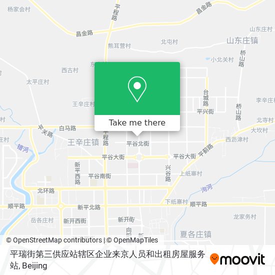 平瑞街第三供应站辖区企业来京人员和出租房屋服务站 map