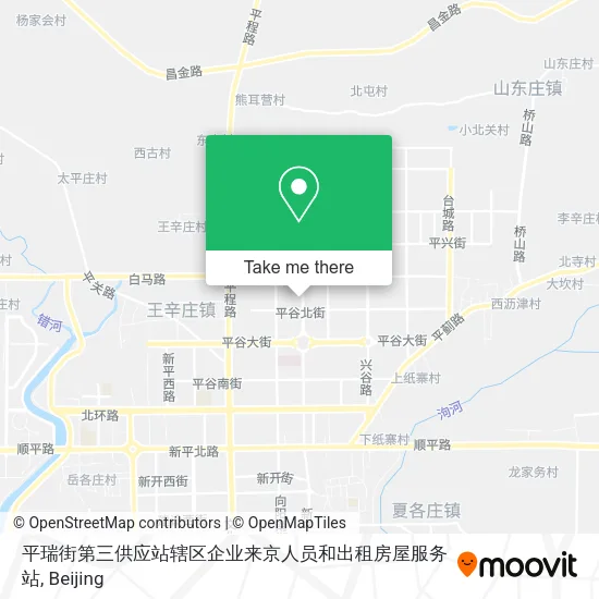 平瑞街第三供应站辖区企业来京人员和出租房屋服务站 map