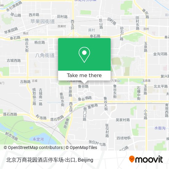 北京万商花园酒店停车场-出口 map