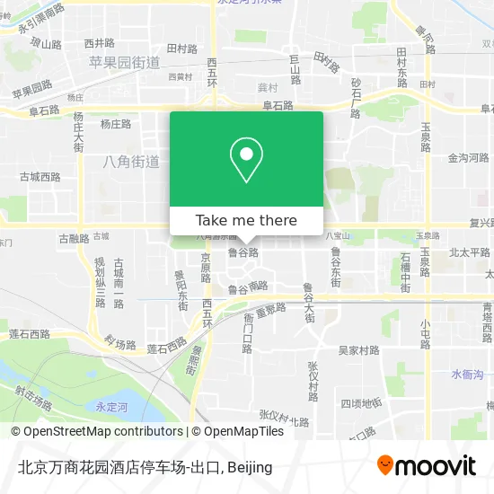 北京万商花园酒店停车场-出口 map