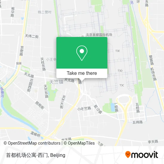 首都机场公寓-西门 map