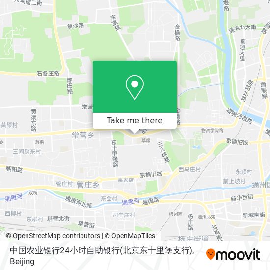 中国农业银行24小时自助银行(北京东十里堡支行) map