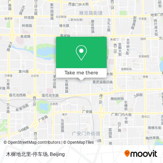 木樨地北里-停车场 map