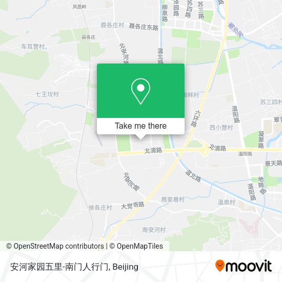 安河家园五里-南门人行门 map
