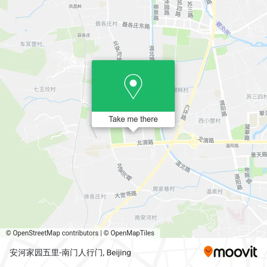 安河家园五里-南门人行门 map