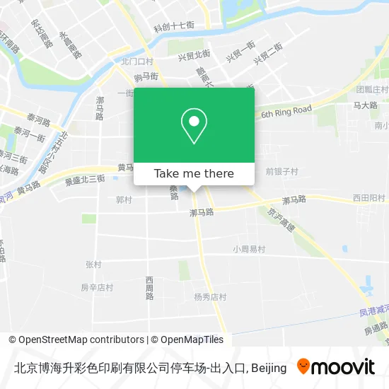 北京博海升彩色印刷有限公司停车场-出入口 map