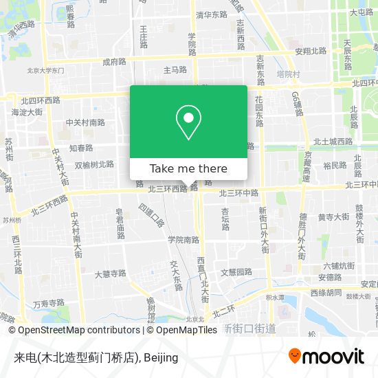 来电(木北造型蓟门桥店) map