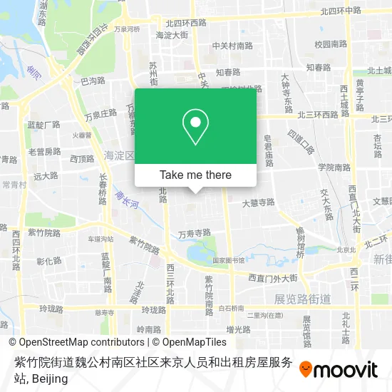紫竹院街道魏公村南区社区来京人员和出租房屋服务站 map