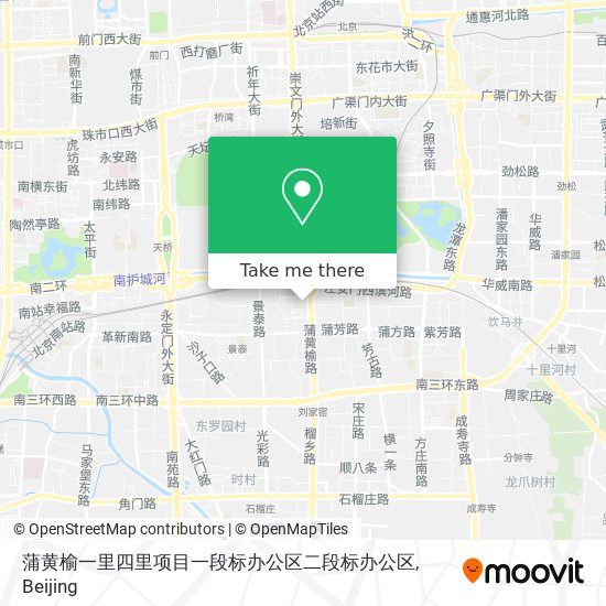 蒲黄榆一里四里项目一段标办公区二段标办公区 map