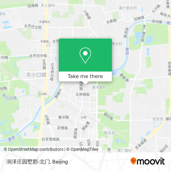 润泽庄园墅郡-北门 map
