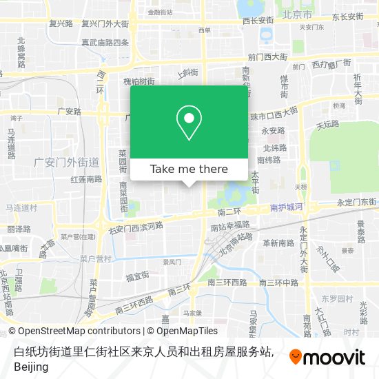 白纸坊街道里仁街社区来京人员和出租房屋服务站 map