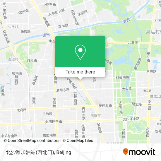 北沙滩加油站(西北门) map