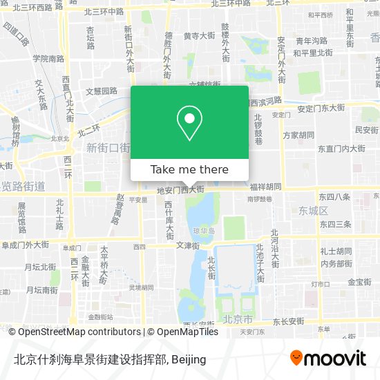 北京什刹海阜景街建设指挥部 map