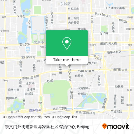 崇文门外街道新世界家园社区综治中心 map