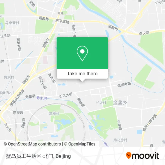 蟹岛员工生活区-北门 map