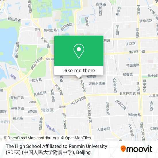 The High School Affiliated to Renmin University (RDFZ) (中国人民大学附属中学) map