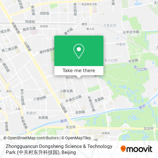 Zhongguancun Dongsheng Science & Technology Park (中关村东升科技园) map