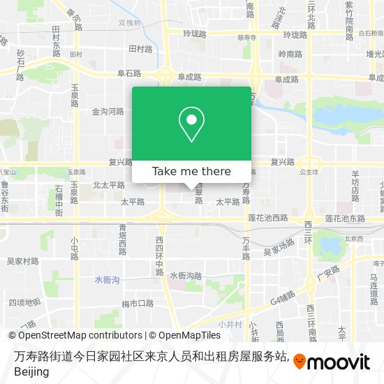 万寿路街道今日家园社区来京人员和出租房屋服务站 map