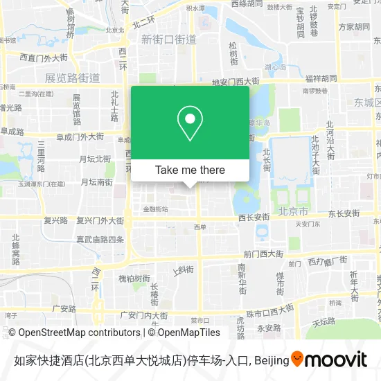 如家快捷酒店(北京西单大悦城店)停车场-入口 map
