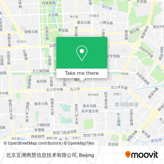 北京五洲商慧信息技术有限公司 map