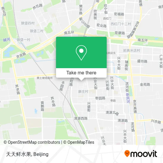 天天鲜水果 map