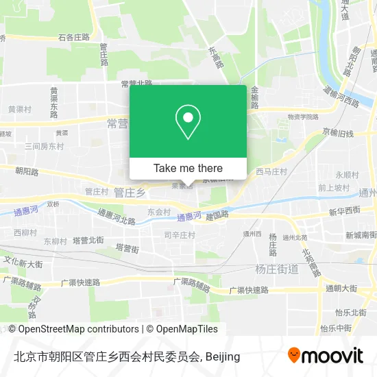北京市朝阳区管庄乡西会村民委员会 map