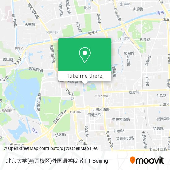 北京大学(燕园校区)外国语学院-南门 map